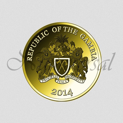 Gambia-2014-Gold-Rund-Wappenseite-Numiversal