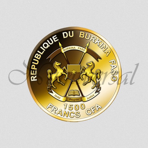 Burkina-Faso-1500-Gold-Rund-Wappenseite-Numiversal