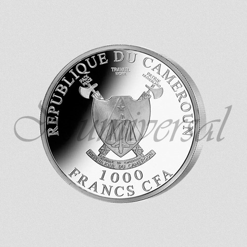 Kamerun-1000-Silber-Rund-Wappenseite-Numiversal