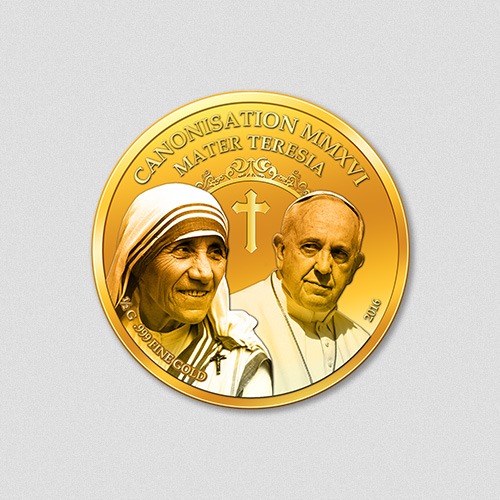 350-Mutter-Teresa-Heiligsprechung-Goldmuenze-Numiversal-2016-Rund