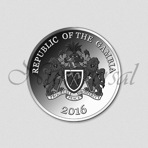 Gambia-2016-Silber-Rund-Wappenseite-Numiversal