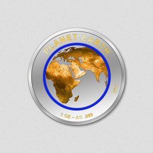5 Unzen Silbermünze "Planet Erde - Ausgabeland Niger - Numiversal"