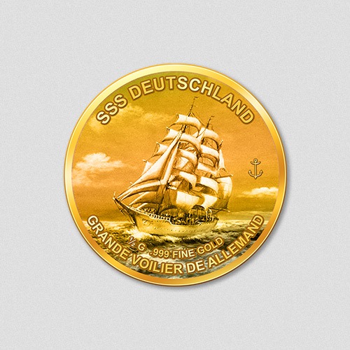 Windjammer SSS Deutschland Numiversal Goldmünze 2016