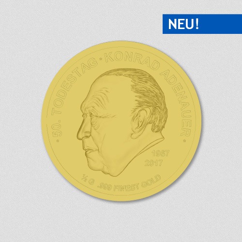 50. Todestag - Konrad Adenauer - Goldmünze - 2017