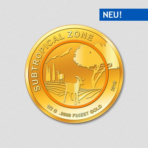 Subtropische Zone - Ziege - Goldmünze 2018 - Numiversal