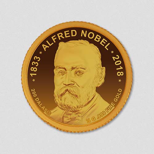 Alfred Nobel - Goldmünze - 2018 - Numiversal