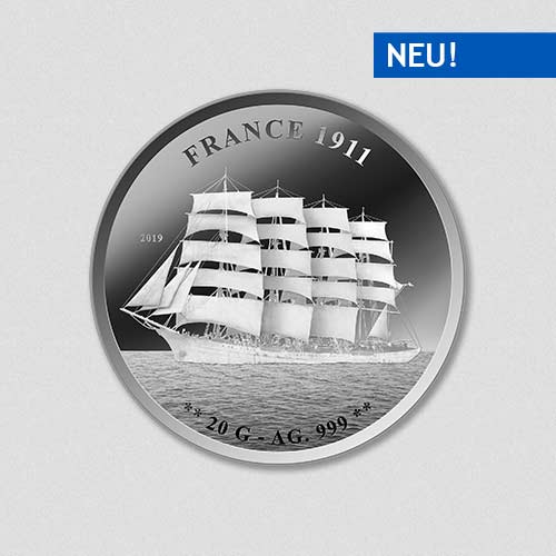Schiff France 1911 - Silbermünze - Numiversal