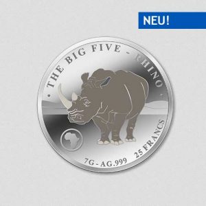 Big Five - Rhino - Silbermünze - Numiversal