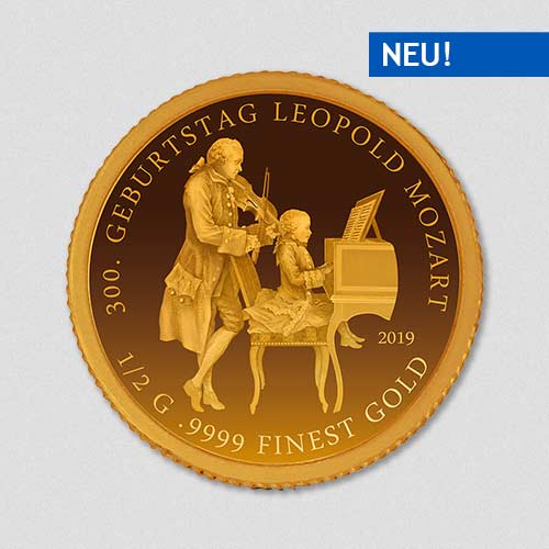 Leopold Mozart - Goldmünze - Numiversal