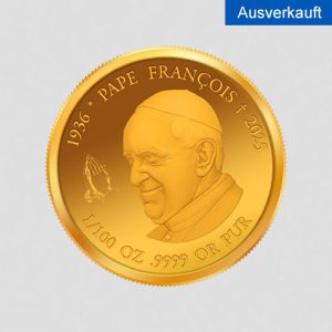 Sterbemünze Papst Franziskus