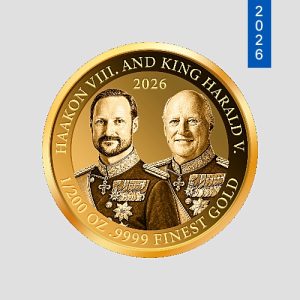 Doppelporträt König Harald V. u. Haakon VIII.